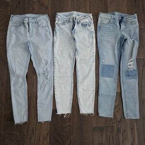 Old Navy Rockstar Women's Light Blue Jeans Bundle